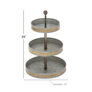 The Gray Barn Jartop Galvanize 3-Tier Tray